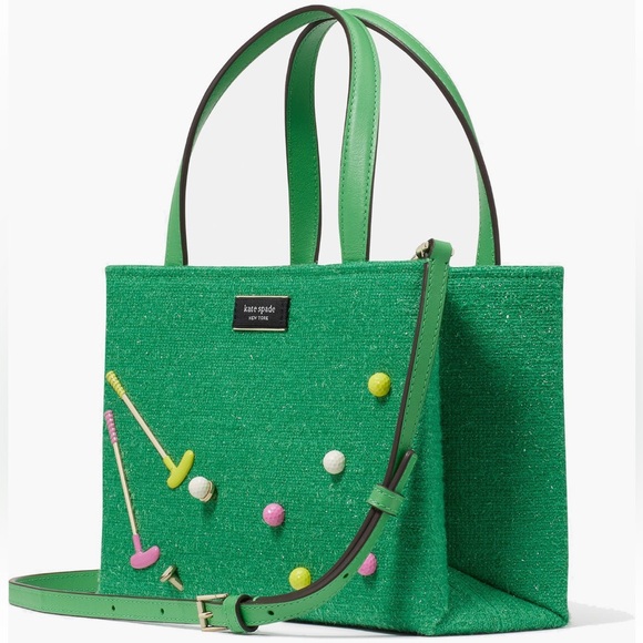 Kate Spade Sam Icon Astroturf Fabric Top Handle Crossbody Tote NWT - Picture 1 of 6